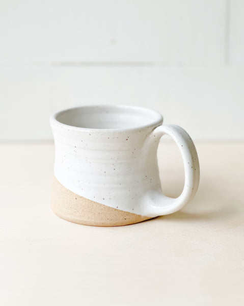 Low Artisan Mug // Speckled Satin White
