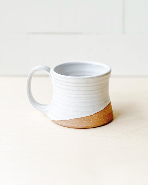 Low Artisan Mug // Gloss White + Natural