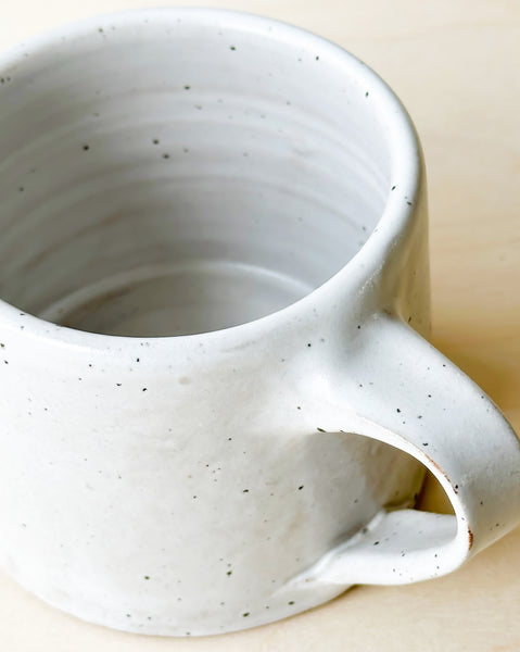 Matte White Speckled Mug // Second